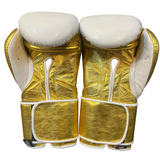 No Boxing No Life Training Gloves - White/ Gold