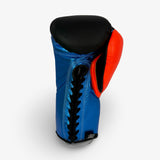 No Boxing No Life Fight Gloves  - Black/ Metallic Blue/ Neon Orange