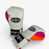 Bayoneta Premium Multilayer Horse Hair Gloves - White/ Neon Orange/ Neon Pink