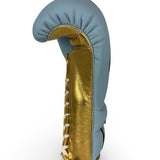 Bayoneta Premium Multilayer Horse Hair Gloves - Icy Blue/ Metallic Gold