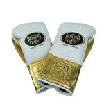 No Boxing No Life Fight Gloves - White/ Gold