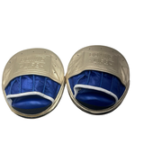 No Boxing No Life Precision Mitts - Light Gold/ Metallic Blue