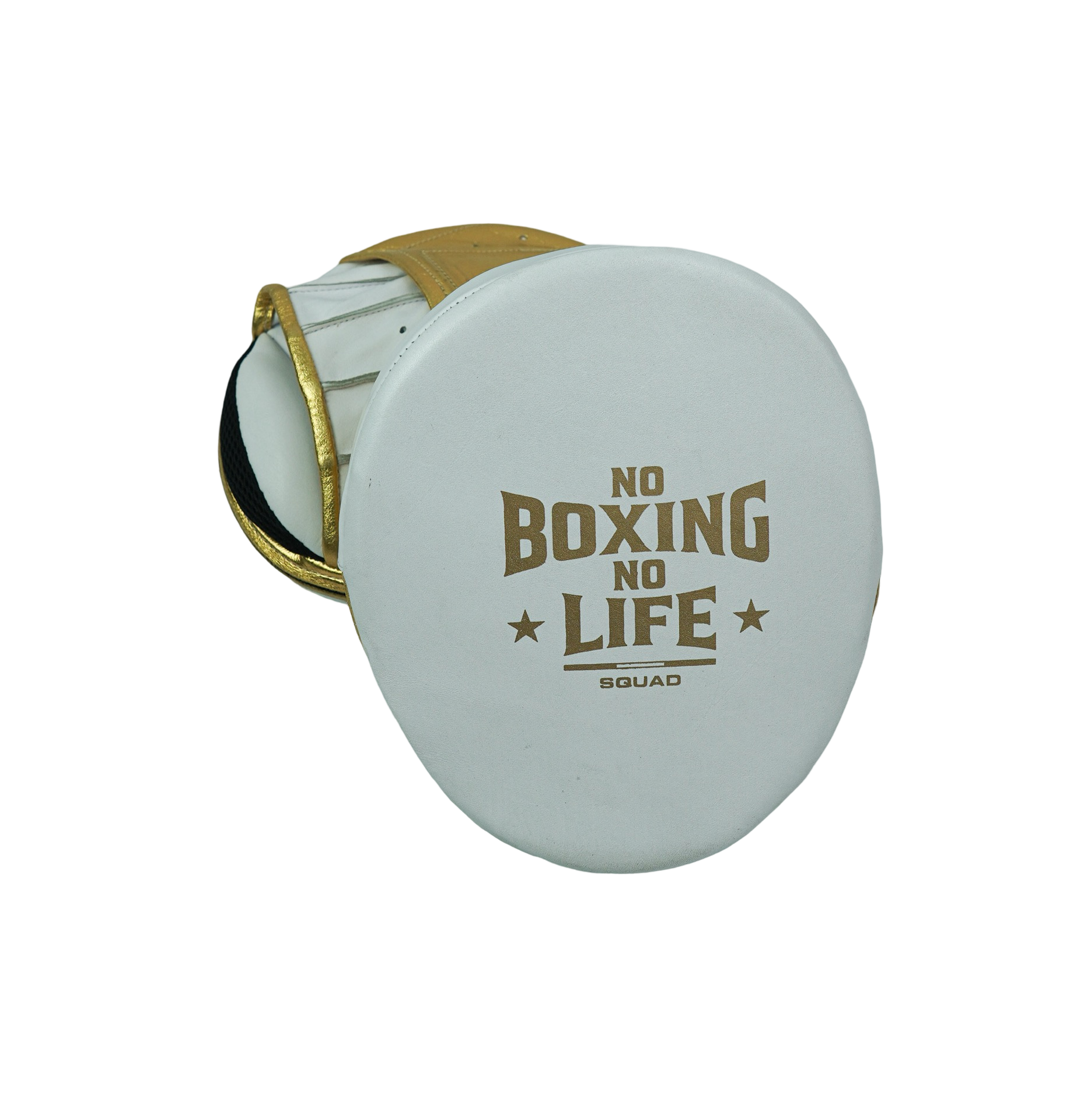 No Boxing No Life Precision Mitts - Metallic Gold/ White Boxing Gloves No Boxing No Life Precision Mitts - Metallic Gold/ White Boxing Gloves