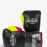Bayoneta Premium PuLat Horse Hair Gloves - Black/ Neon Pink/ Neon Yellow