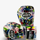 Bayoneta Premium Multilayer Horse Hair Gloves - Exclusive Custom Urban Art “Boxing” Hand Painted - White