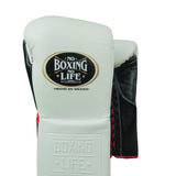 No Boxing No Life Training Gloves - White/ Black/ Red