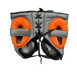 Bayoneta Professional Headgear with Cheeks - Gray/ Orange/ Black