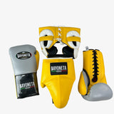 Full Sparring Set - Gray/ Yellow/ Black