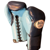 No Boxing No Life Fight Gloves  - Navy Blue/ Sky Blue