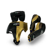 Full Sparring Set - Black/ Metallic Gold/ Metallic Cedar Brown