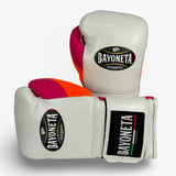 Bayoneta Premium Multilayer Horse Hair Gloves - White/ Neon Orange/ Neon Pink