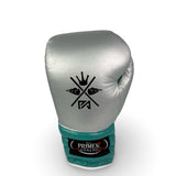 Primer Asalto Gloves - Teal Blue/ Silver/ White