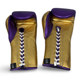 No Boxing No Life Training Gloves - Royal Purple/ Metallic Gold