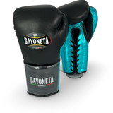 Bayoneta Premium PuLat Horse Hair Gloves - Black/ Metallic Aqua