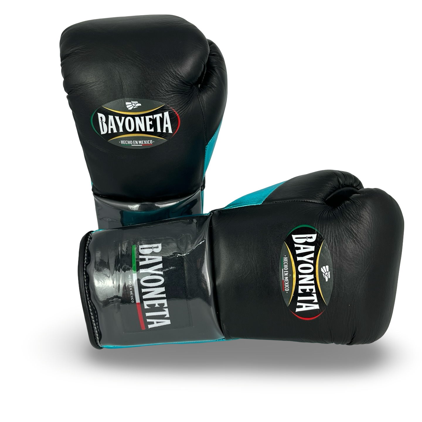 Bayoneta Premium PuLat Horse Hair Gloves - Black/ Metallic Aqua