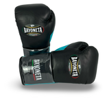 Bayoneta Premium PuLat Horse Hair Gloves - Black/ Metallic Aqua