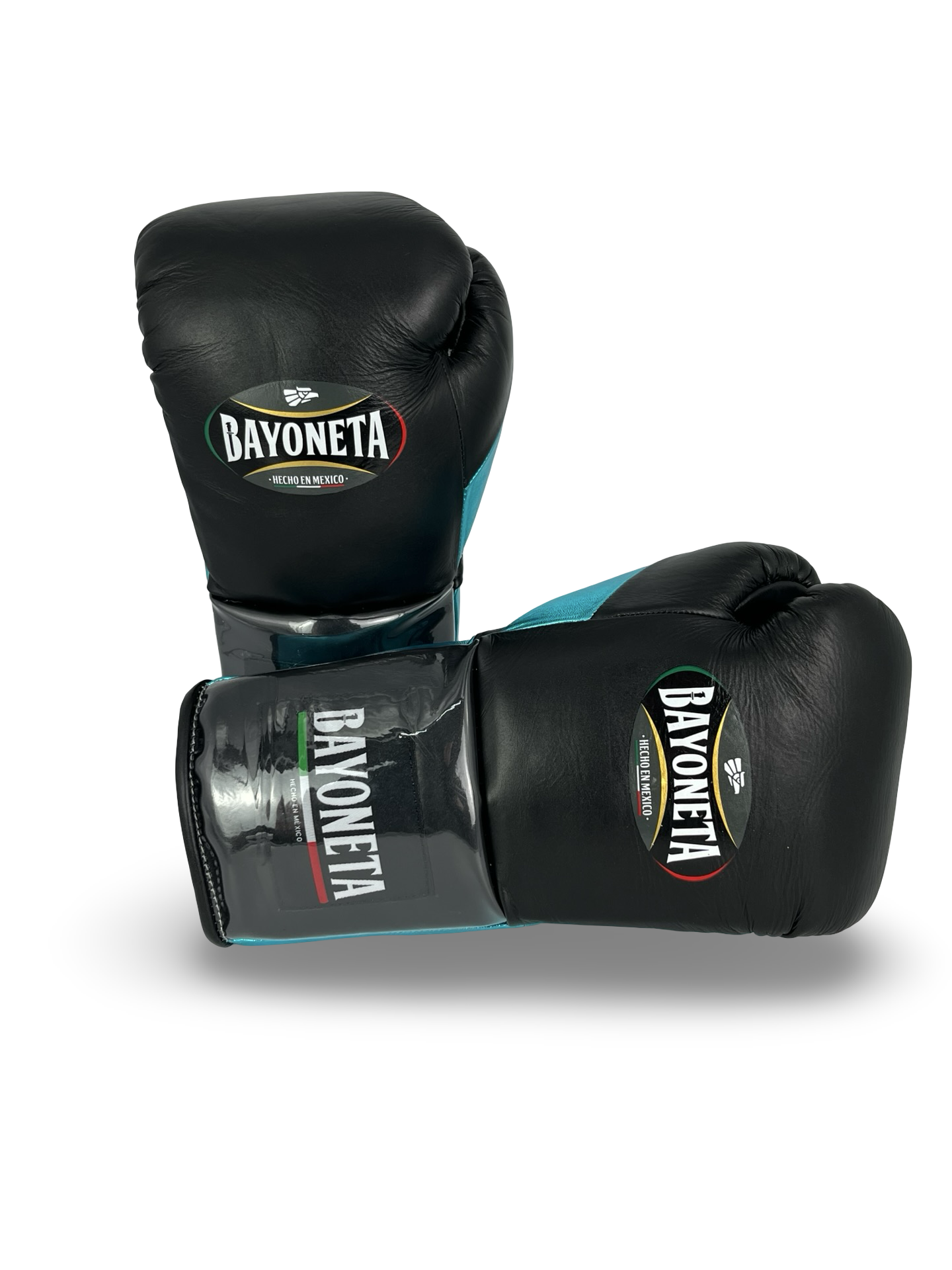 Bayoneta Premium PuLat Horse Hair Gloves - Black/ Metallic Aqua