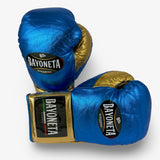 Bayoneta MX Horse Hair Fight Gloves -  Metallic Blue/ Metallic Gold