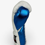 Bayoneta Premium Multilayer Horse Hair Gloves - White/ Metallic Blue