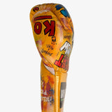 Bayoneta Premium PuLat Horse Hair Gloves - Exclusive Custom Pop Art “Boxing” Hand Painted - Yellow/ White