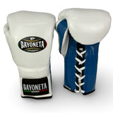 Bayoneta MX Latex Training Gloves - White/ Saphire Blue