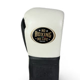 No Boxing No Life Training Gloves - White/ Metallic Black