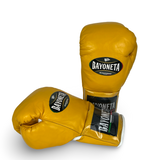 Bayoneta Premium MX - Guantes de Pelea Pelo de Caballo - Blanco/ Verde Salvia Metálico/ Dorado Caramelo