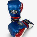 Bayoneta Premium PuLat Horse Hair Gloves - Electric Blue/ Red/ White