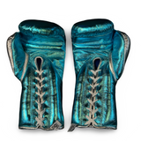Bayoneta Premium PuLat Horse Hair Gloves - Metallic Aqua/ Silver