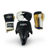 Full sparring set - Negro/ Blanco/ Dorado Metálico