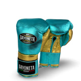 Guantes de pelo de caballo Bayoneta Premium PuLat - Dorado/ Aqua Metálico