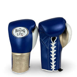 No Boxing No Life Training Gloves - Royal Blue/ White/ Metallic Rose Gold