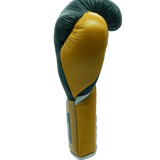 Bayoneta Premium MX - Guantes de Pelo de Caballo - Verde Pino/ Dorado Caramelo