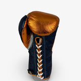 No Boxing No Life Fight Gloves  - Metallic Orange/ Metallic Silver/ Black