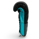 Bayoneta Premium PuLat Horse Hair Gloves - Black/ Metallic Aqua