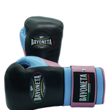 Bayoneta Premium PuLat Horse Hair Gloves - Black/ Icy Blue/ Pink