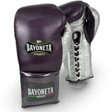 Bayoneta Premium PuLat Horse Hair Gloves - Purple/ Metallic Silver