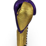 No Boxing No Life Training Gloves - Royal Purple/ Metallic Gold