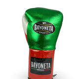 Bayoneta MX Horse Hair Fight Gloves - Metallic Green/ Orange/ White