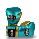 Guantes de pelo de caballo Bayoneta Premium PuLat - Dorado/ Aqua Metálico