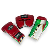 Sparring Set - Red/ White/ Metallic Green/ Metallic Gold