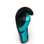 Bayoneta MX Horse Hair Fight Gloves - Black/ Metallic Aqua