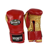 Bayoneta Premium PuLat Horse Hair Gloves - Red/ Metallic Gold