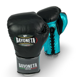 Bayoneta MX Horse Hair Fight Gloves - Black/ Metallic Aqua