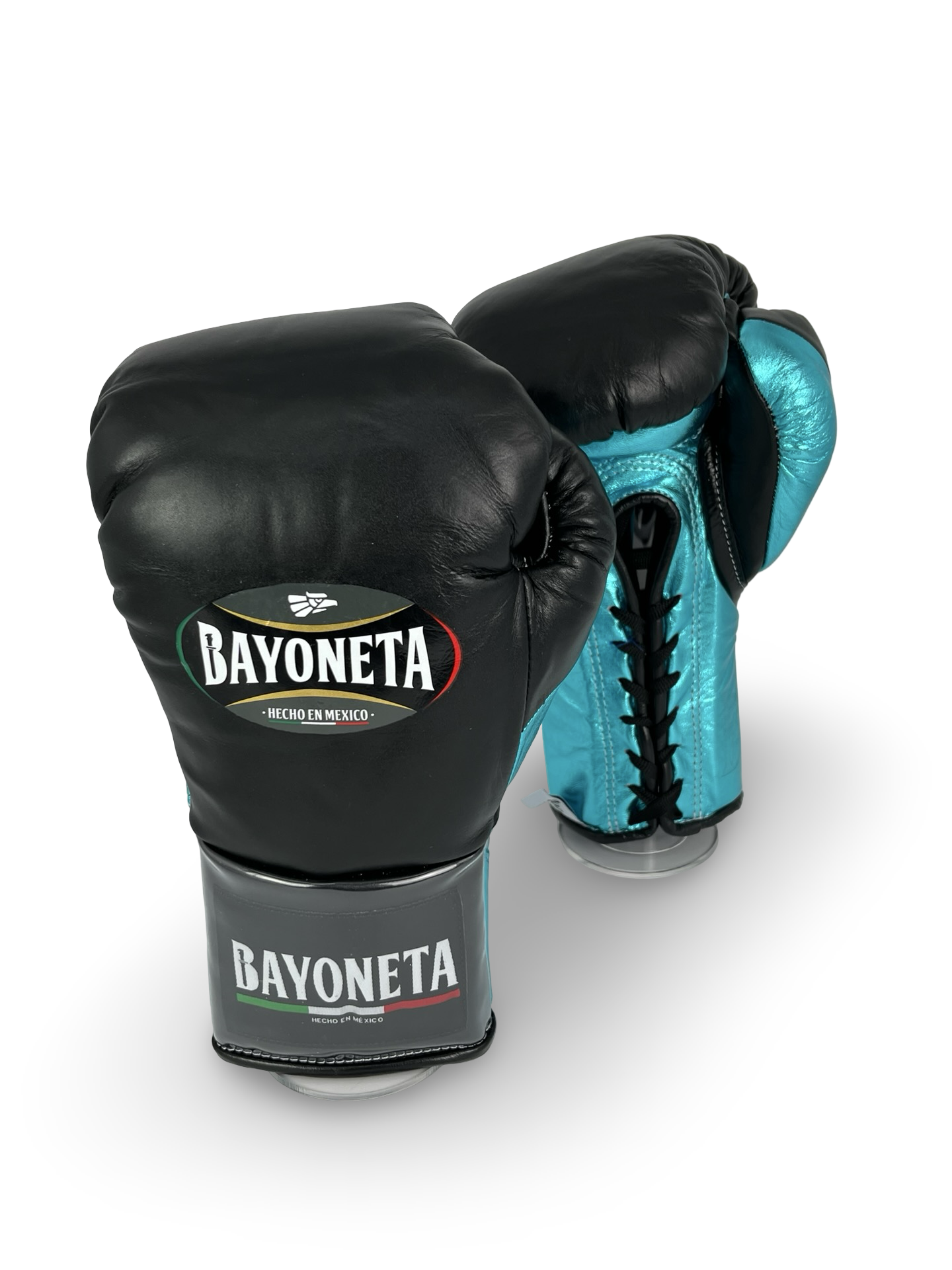 Bayoneta MX Horse Hair Fight Gloves - Black/ Metallic Aqua