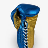 Bayoneta Premium Multilayer Horse Hair Gloves - Metallic Blue/ Metallic Gold