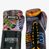 Bayoneta Premium PuLat Horse Hair Gloves - Exclusive Custom "Pop Art" Hand Painted - Yellow/ Black