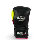 Bayoneta Premium PuLat Horse Hair Gloves - Black/ Neon Pink/ Neon Yellow