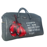 Bayoneta Sports Bag - Exclusive Custom "Boxing Theme" Hand Painted - Dark Gray