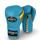 Bayoneta Premium Multilayer Horse Hair Gloves - Sky Blue/ Metallic Gold